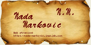 Nada Marković vizit kartica